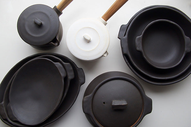 馬場勝文陶工房 | ミルクパンとグラタン皿、土鍋が入荷