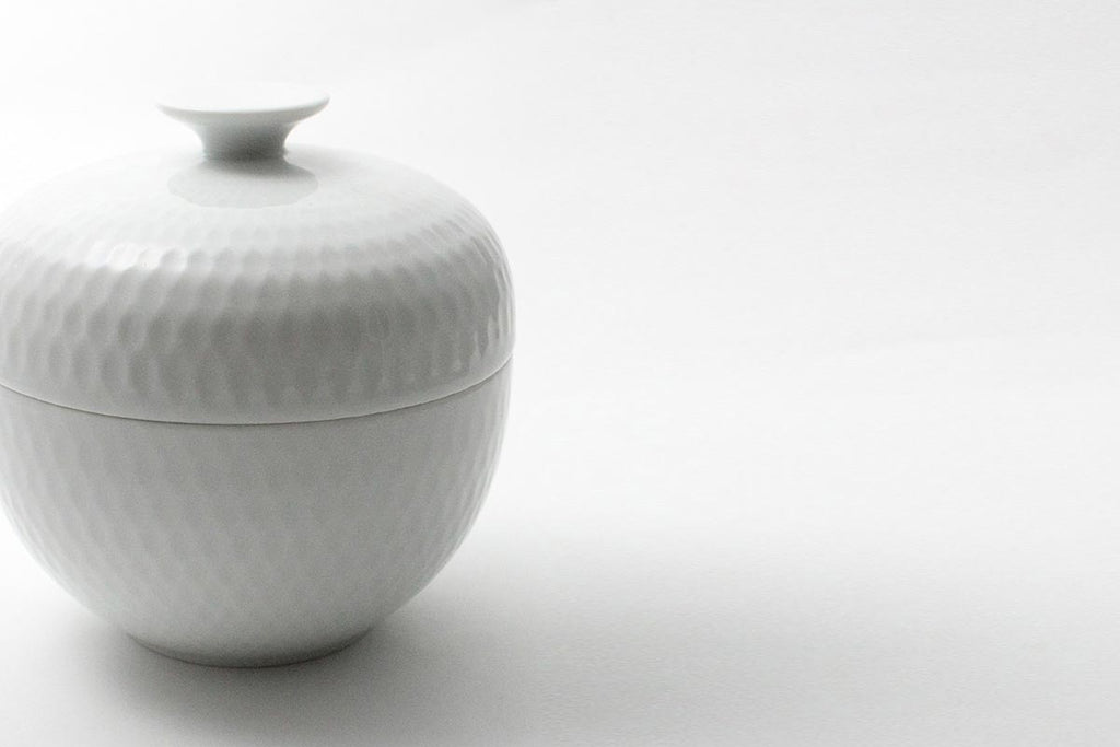 224porcelain(224ポーセリン) 備前吉田焼 ダイヤ彫 蓋物