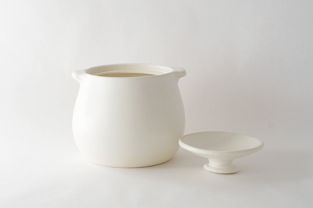 胜文马场陶艺工作室|汤锅白色