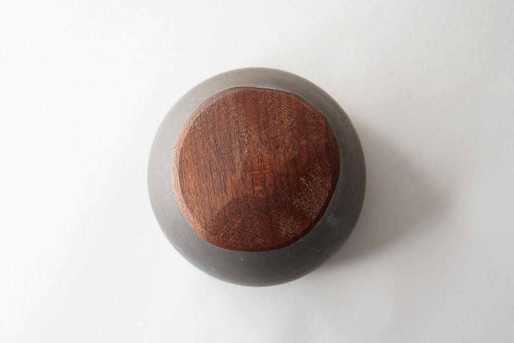馬場勝文陶工房 | 黒釉 木のふたもの