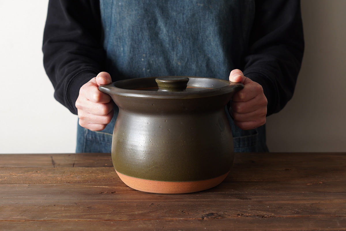 馬場勝文陶工房 ｜ ごはん炊き鍋 3合［黒］