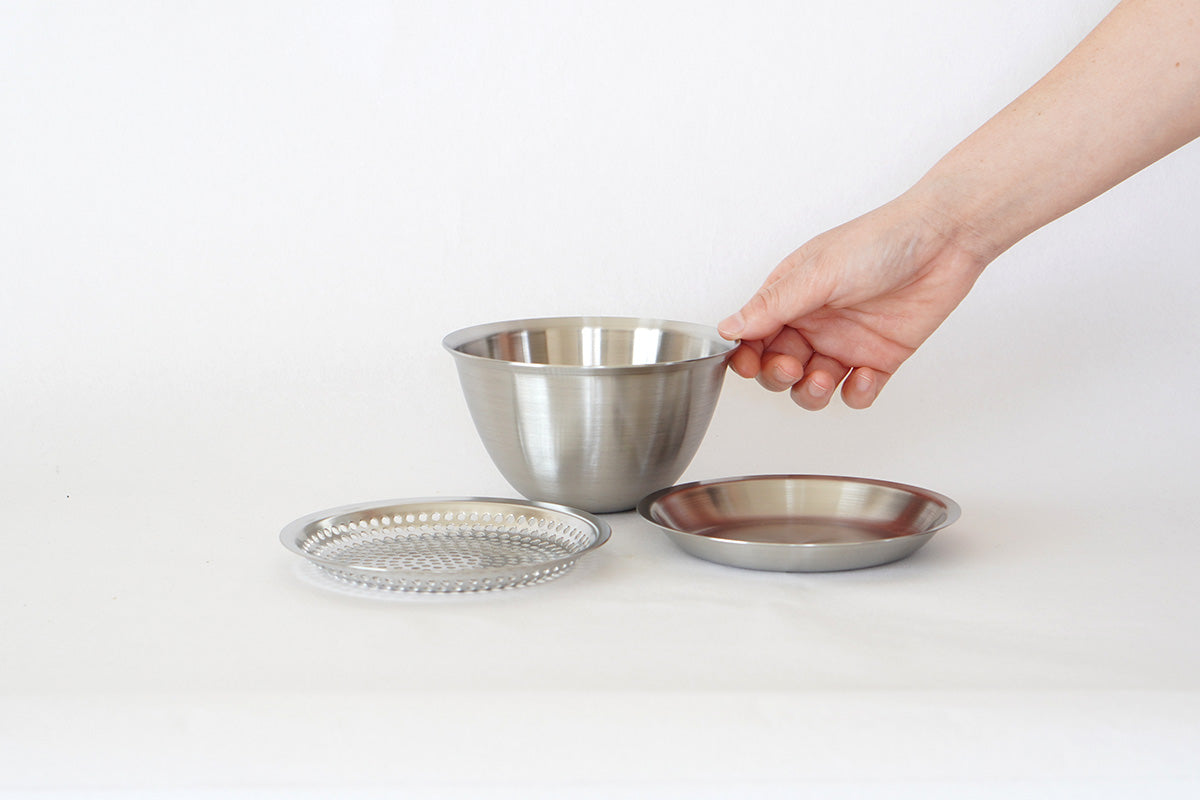 conte(コンテ) まかないボウル・丸バット・平ザル 130