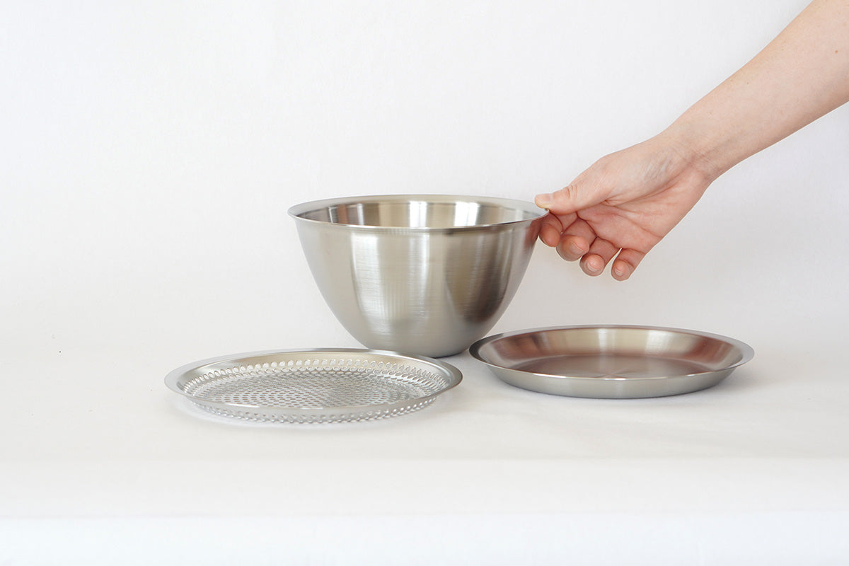 conte(コンテ) まかないボウル・丸バット・平ザル 180