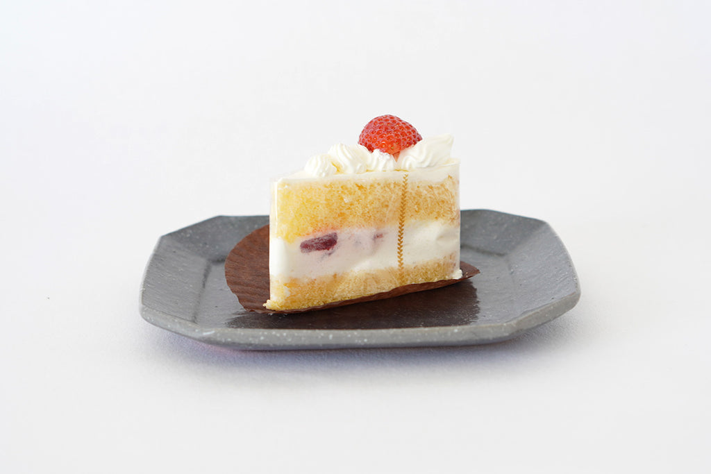 古谷浩一 / 古谷製陶所 グレー釉 八角ケーキ皿