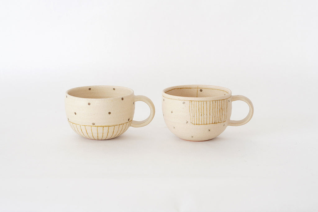 穂屋工房 丸マグカップ 星柄