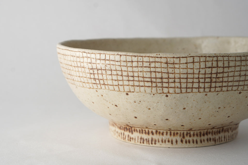 Runko Kanenari | Donburi Bowl (Check x Dot Pattern)