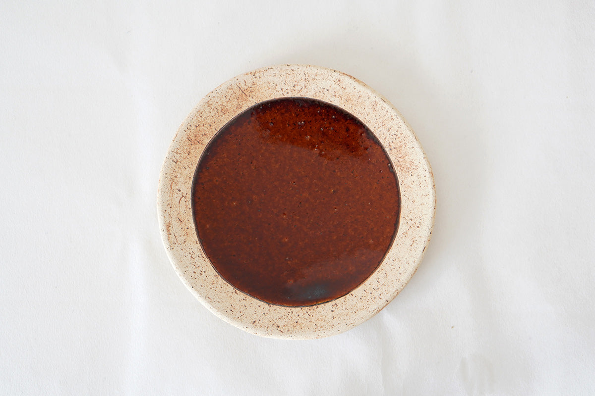 中川雅佳 | スクラッチ 丸皿 茶