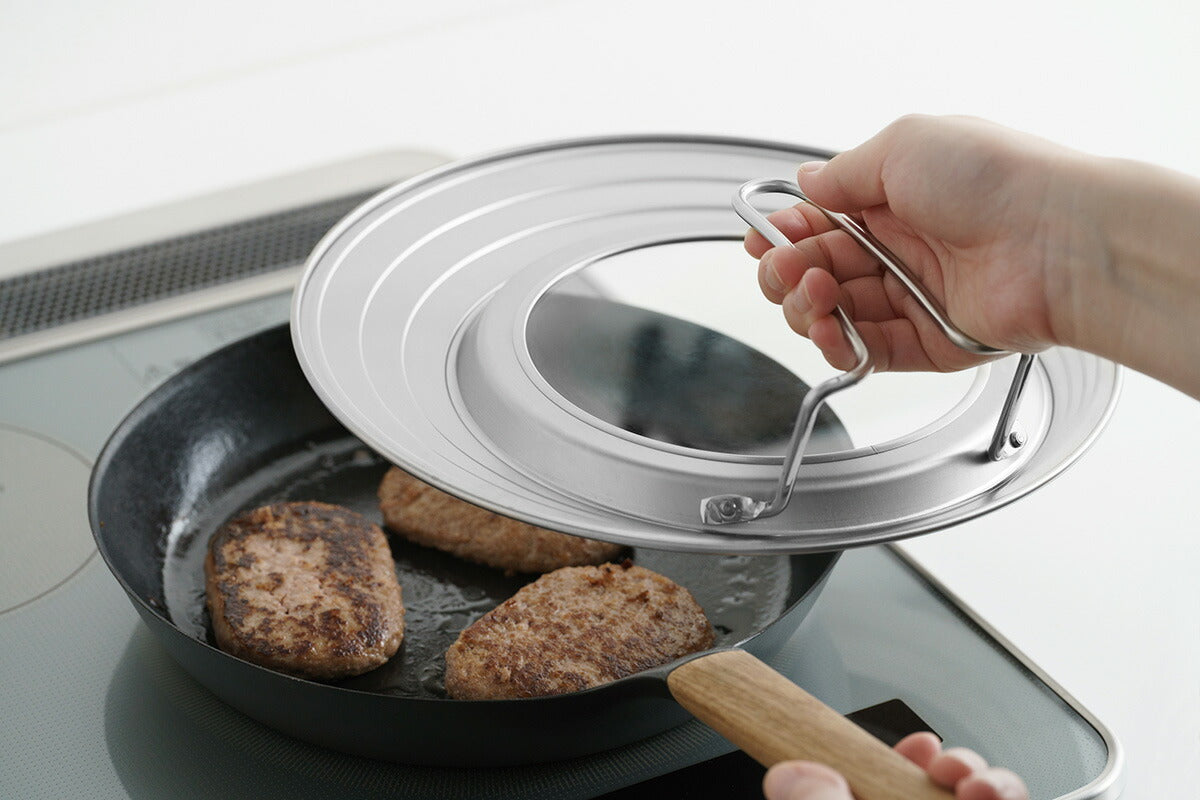 家事問屋 ｜ フライパンカバー 4サイズ対応 フタ 日本製 ステンレス 44274