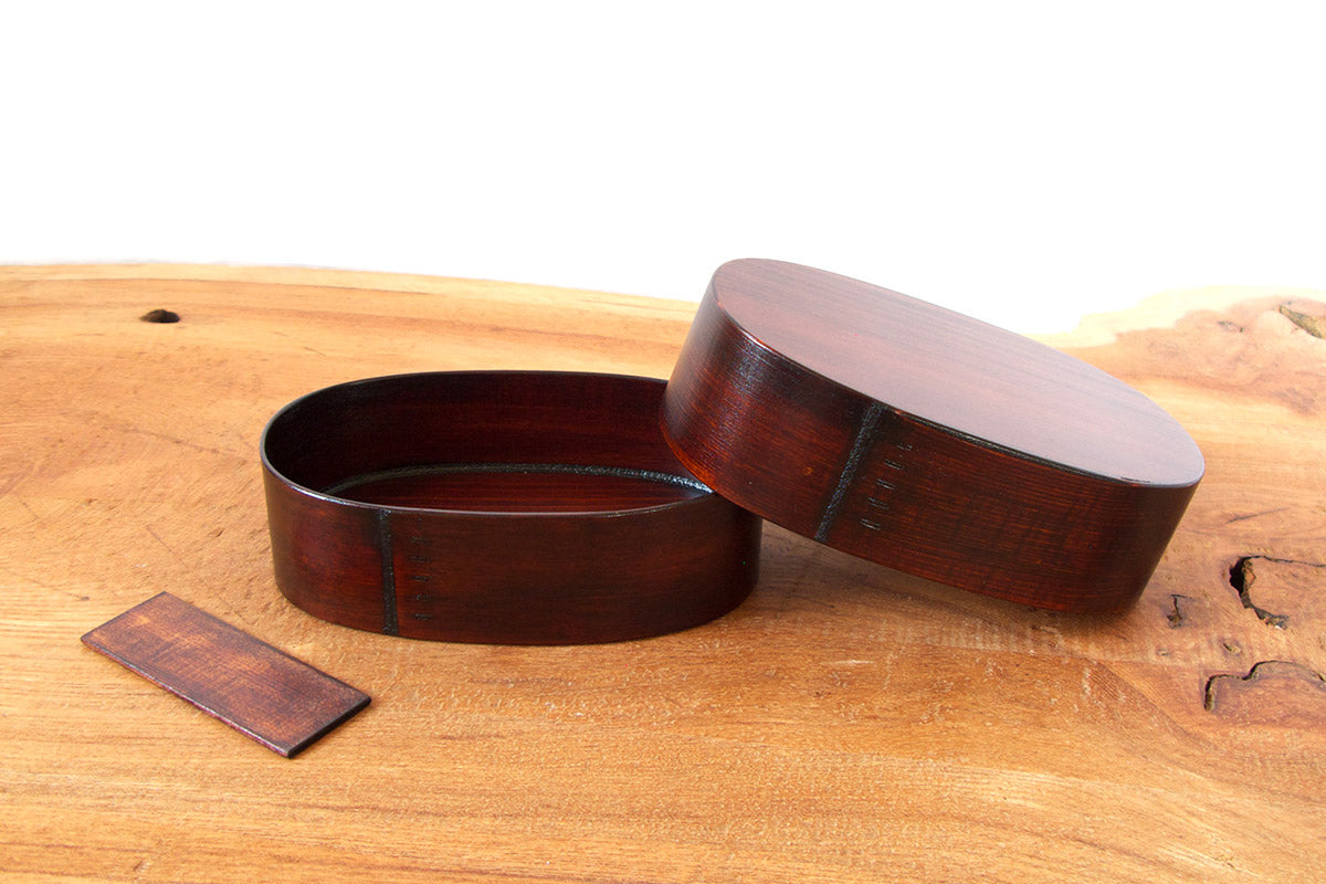 小坂屋漆器店 摺り漆 曲げわっぱ 弁当箱(楕円中)