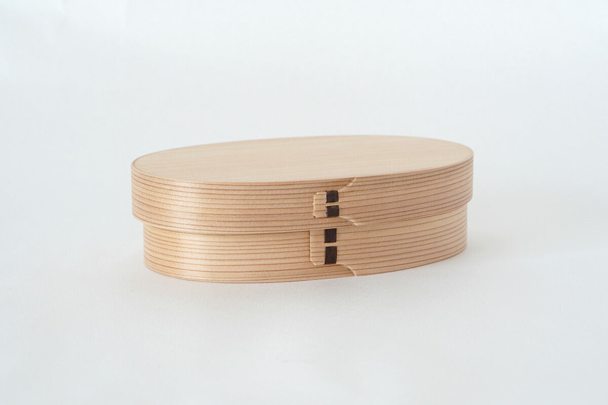 〈希少品・珍品〉欅彫抜飾玉　長者宝玉　指物師 森 次郎作（桐箱入り） 博多曲物 玉樹 ｜ 曲物 弁当箱 楕円小 曲げわっぱ 楕円弁当箱 柴田玉樹