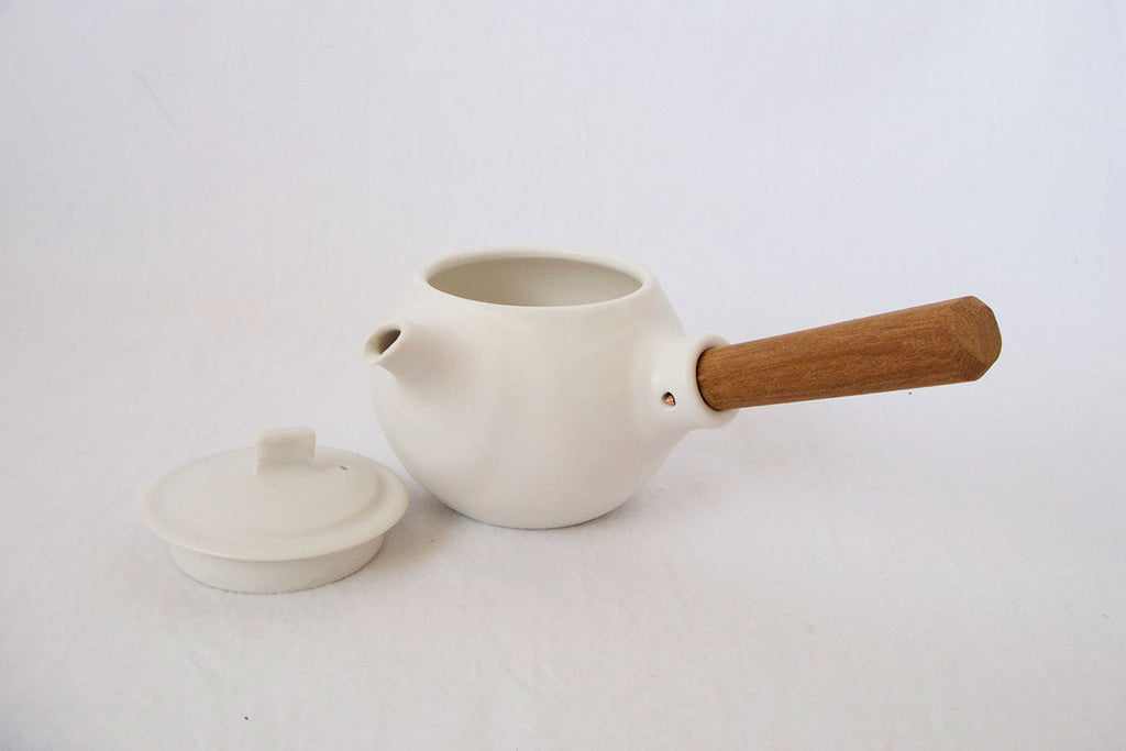 馬場勝文陶工房 白磁マット急須［丸］