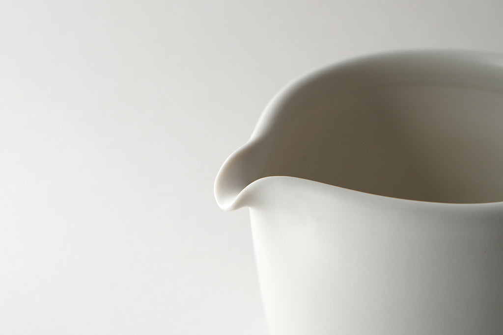 馬場勝文陶工房 ｜ 白磁マット 片口すり鉢 すりこぎ棒付