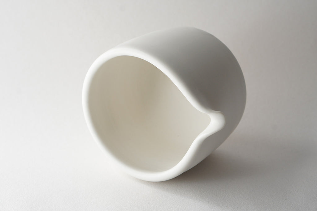 馬場勝文陶工房 ｜ 白磁マット 片口すり鉢 すりこぎ棒付