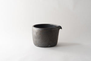 馬場勝文陶工房 ｜ 黒釉 片口すり鉢 すりこぎ棒付