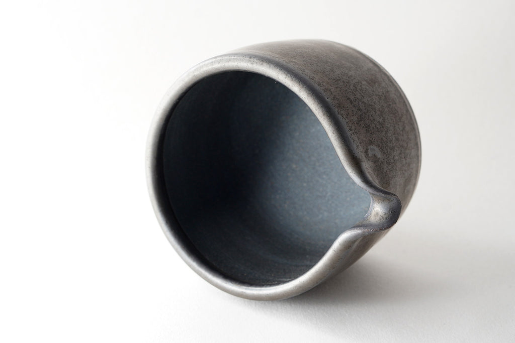 馬場勝文陶工房 ｜ 黒釉 片口すり鉢 すりこぎ棒付