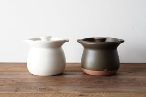 馬場勝文陶工房 ｜ ごはん炊き鍋 2合［白］