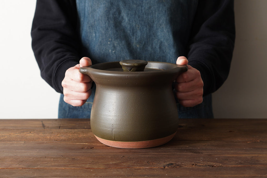 馬場勝文陶工房 ｜ ごはん炊き鍋 2合［黒］