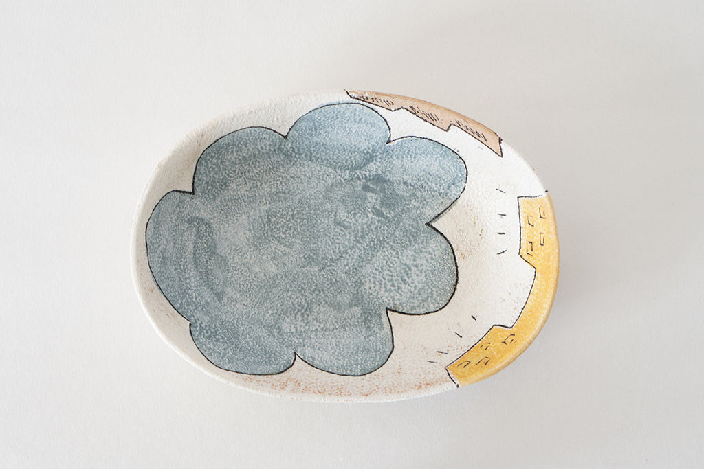 hapun pottery カレー・パスタ皿［楕円］