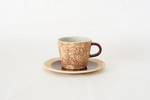 中川雅佳 ｜ コルク 面取コーヒーカップ 茶