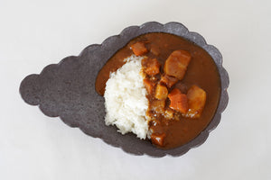 鈴木史恵 カレー皿 ペイズリー 鉄